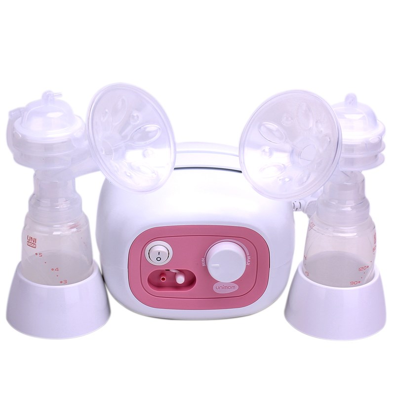 Máy hút sữa điện đôi Hàn Quốc BPA free Unimom Forte có massage silicone UM880038