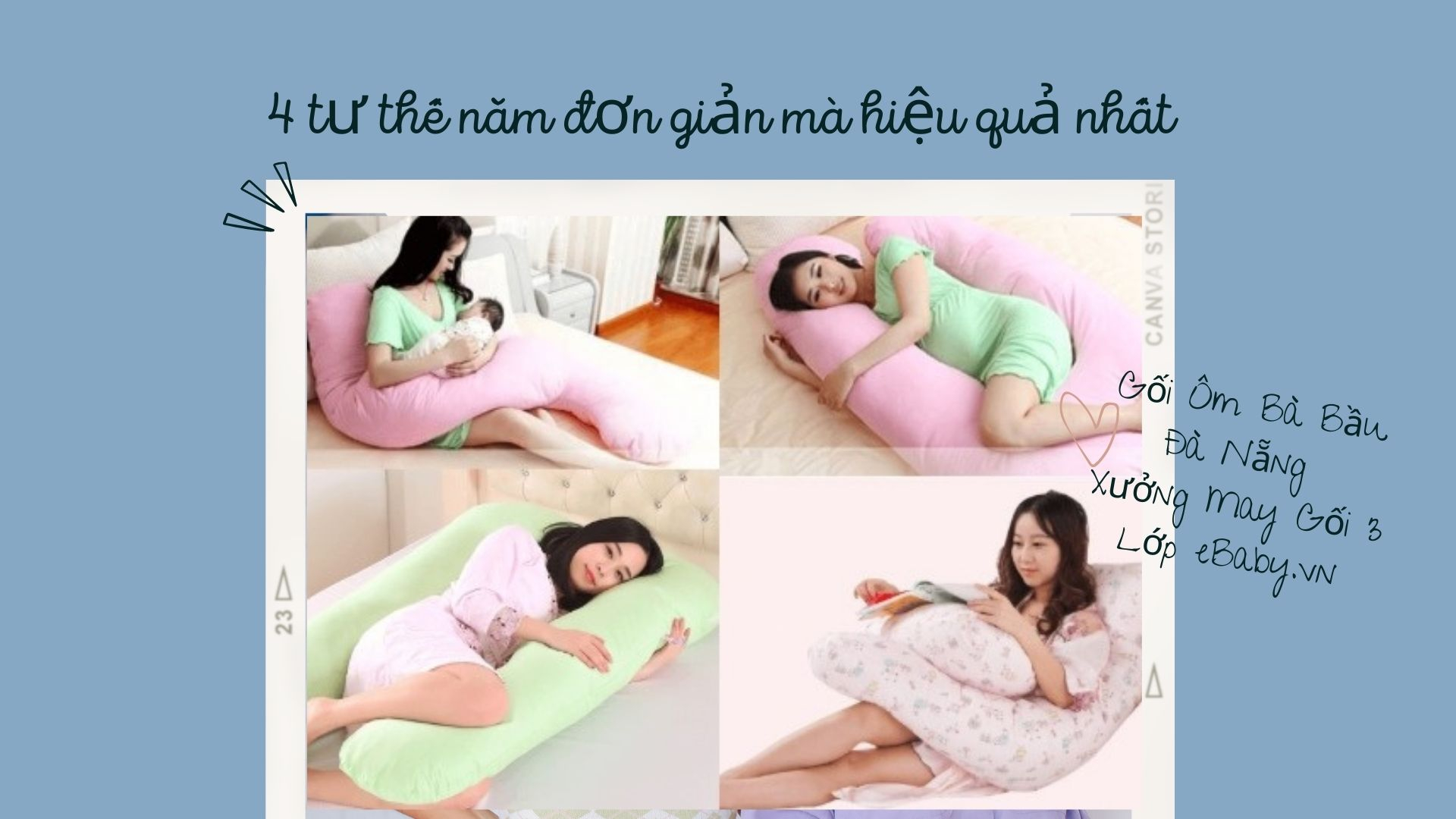 Gối ngủ cho bà bầu Đà Nẵng – An tâm khi mua tại eBaby